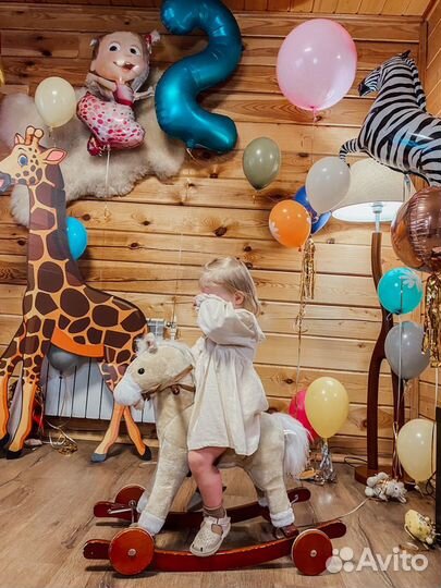 Лошадка качалка музыкальная