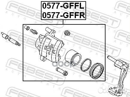 Суппорт передн левый mazda 323 BJ 98-03, 626 GE/GF