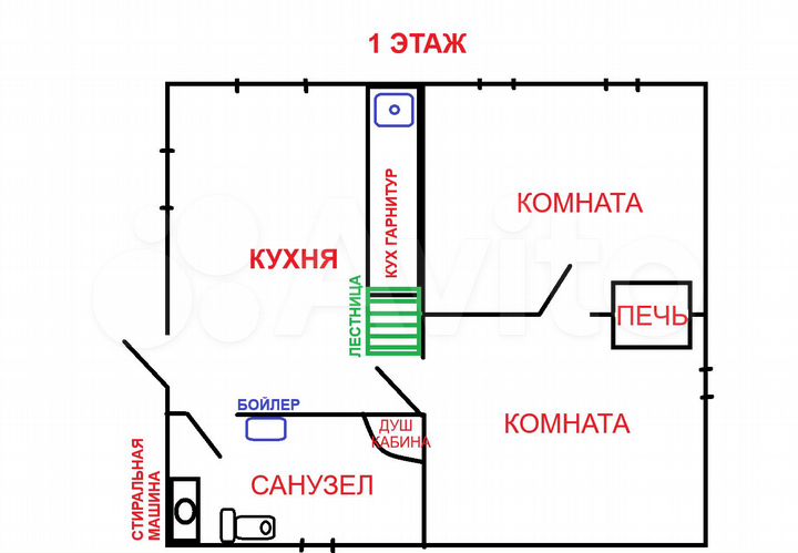 Дом 70 м² на участке 11 сот.
