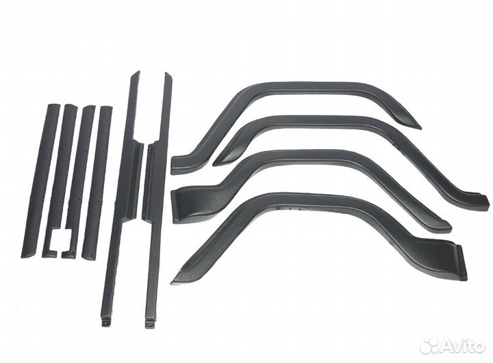 Молдинги узкие УАЗ 469 Хантер комплект 10 деталей