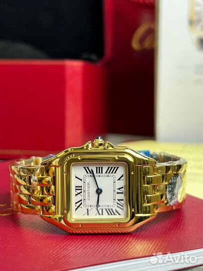 Часы Carthier Panthere лимонное золото 18К