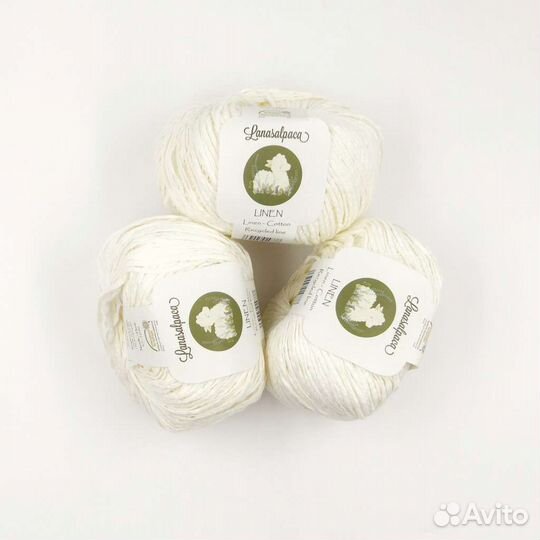Пряжа для вязания из хлопка и льна