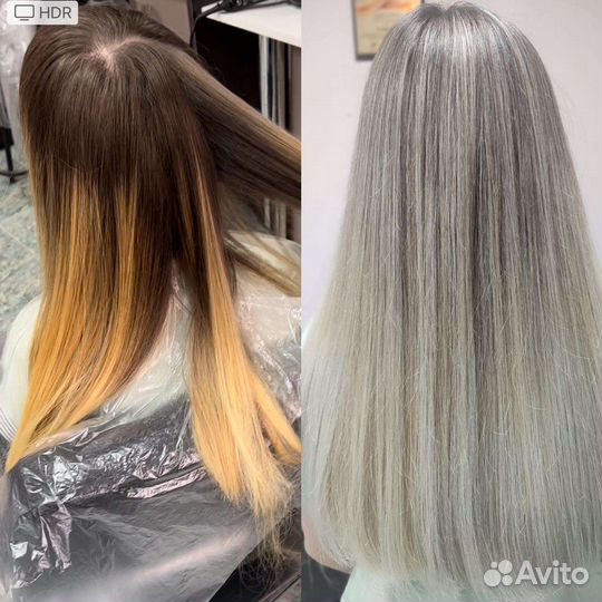 Окрашивание волос, стрижки