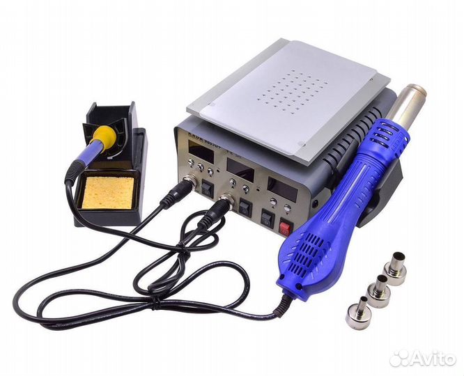 Паяльная станция kada 9803D+ паяльник фен преднагр