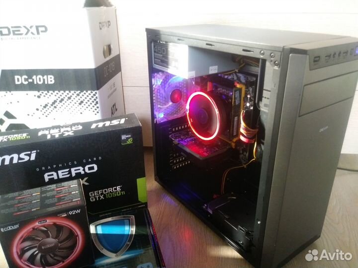 Игровой пк 24 ядра, 32Gb, SSD, GTX1050Ti 4Gb