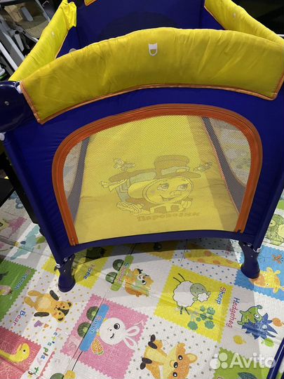 Детская кровать манеж складная с матрасом