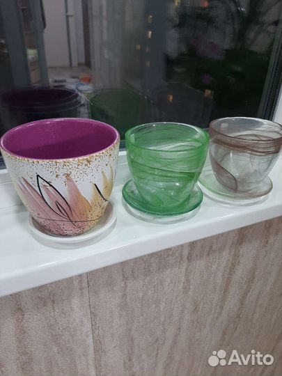 Горшок для цветов керамика, для орхидей