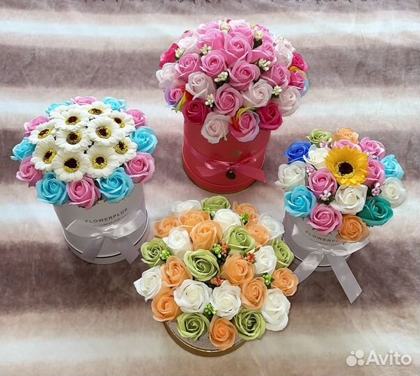 Букет из мыльных роз