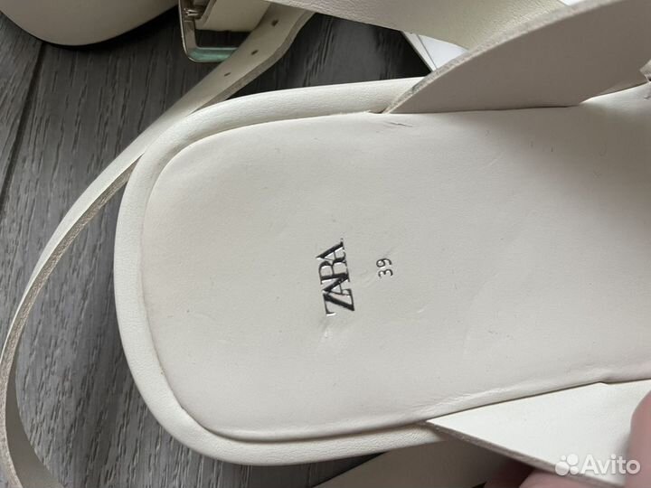 Кожаные сандалии Zara 37, 38