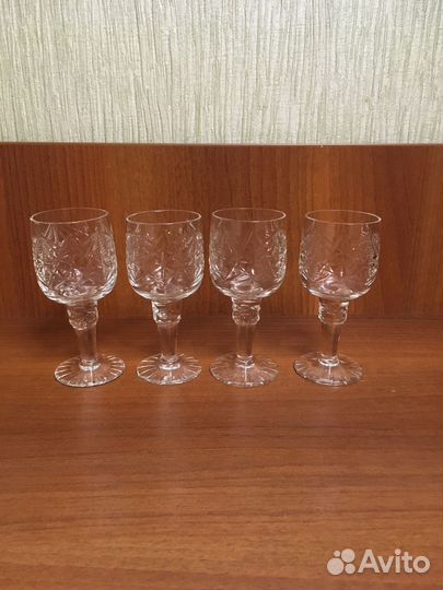 Хрустальные рюмки СССР икорница стеклянная