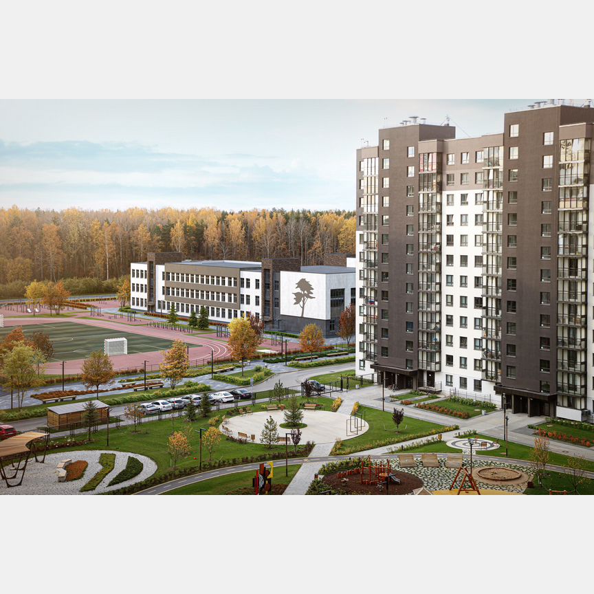2-к. квартира, 61,8 м², 7/12 эт.
