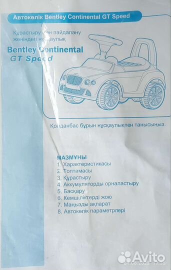 Машинка-каталка, музыкальная, с сигналом