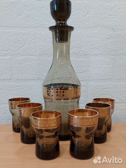 Графин цветное стекло СССР