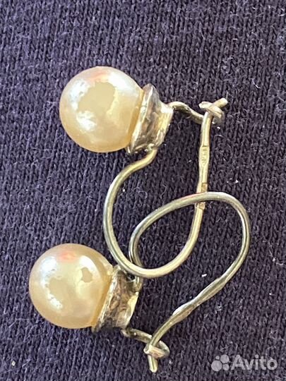 Серебряные серьги СССР 925/ 2 грамма