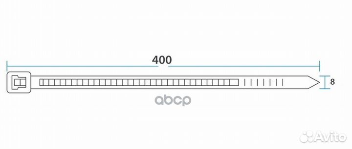 Хомут-стяжка кабельная нейлоновая 400x7,6мм