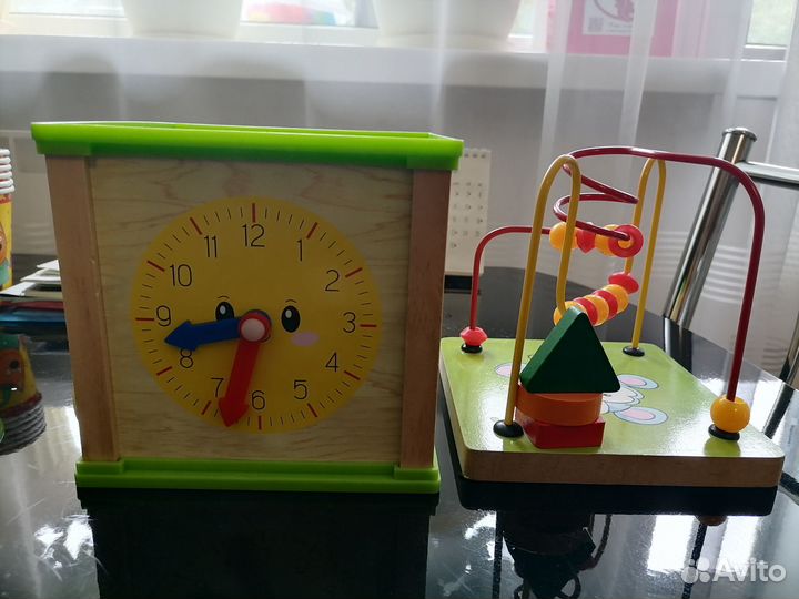 Развивающий деревянный куб