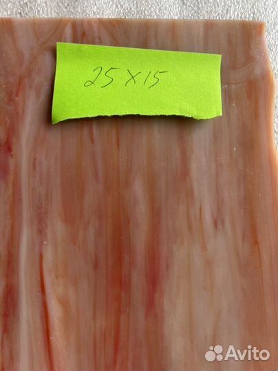 Витражное стекло куски розовые и коралл