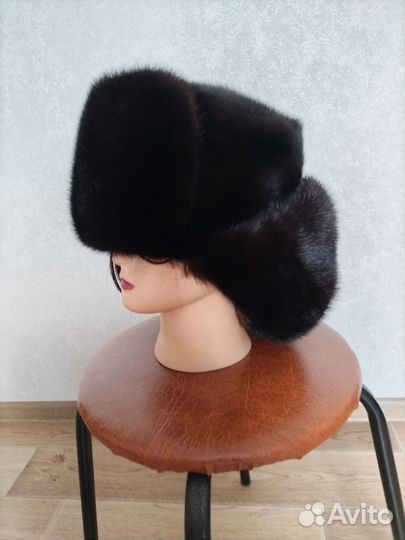 Норковая шапка мужская ушанка