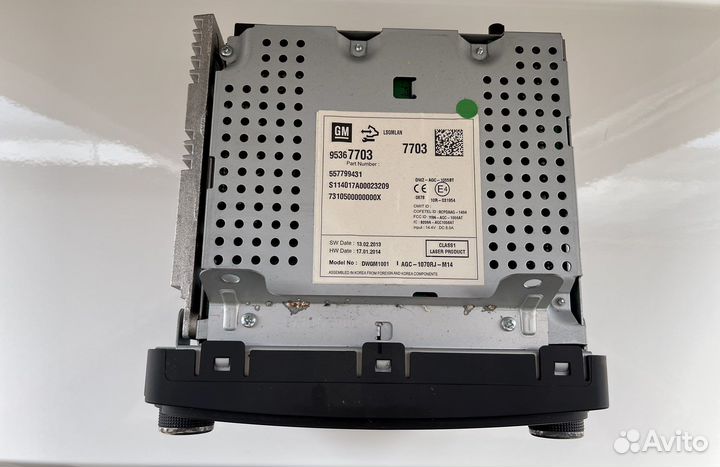 Штатная магнитола chevrolet cruze