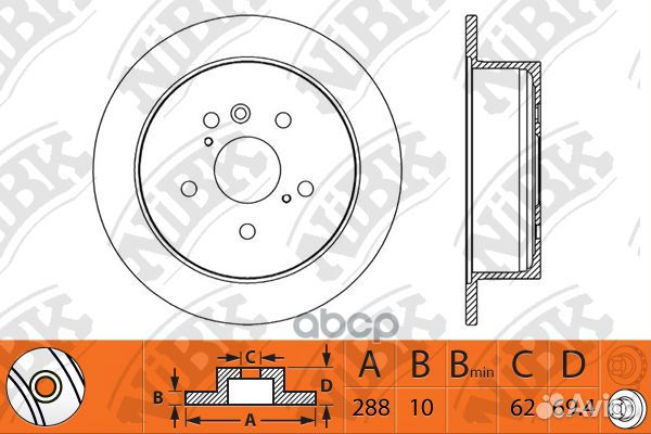 Диск тормозной передний toyota land cruiser 2.4
