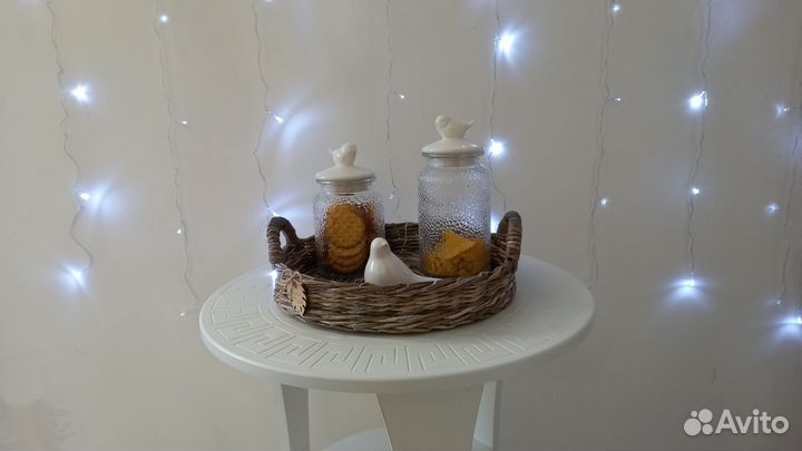 Плетеный поднос