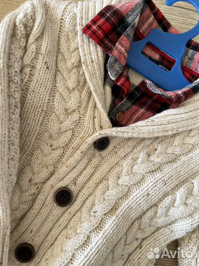 Новогодний комплект рубашка и кардиган Next