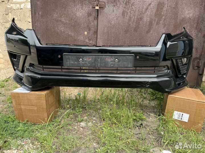 Передний бампер prado 150 black onyx