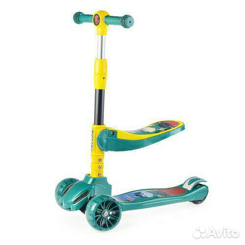 Самокат беговел музыкальный,свет колёса, складной