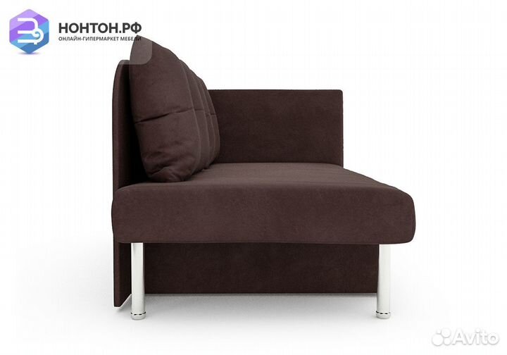 Диван выкатной Алиса велюр коричневый