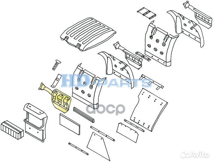 319431 кронштейн брызговикаправ.(м)scania CG/C