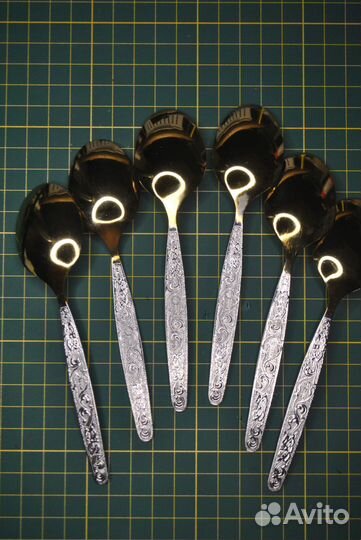 Набор чайных ложек Нержавейка Позолота