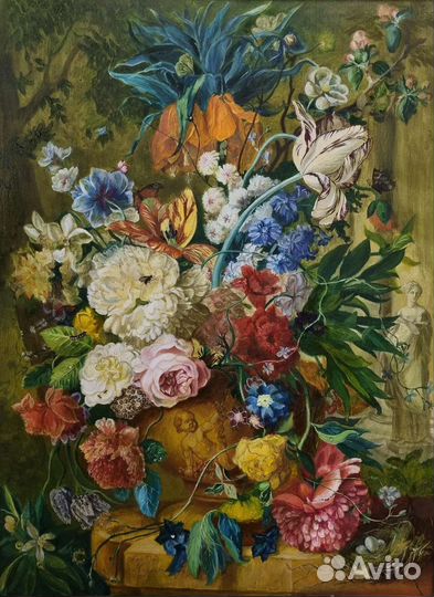 Картина маслом на холсте цветы