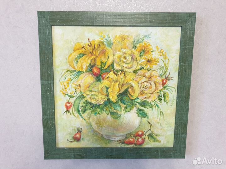 Картины маслом на холсте (Цветы)