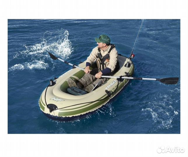 Лодка надувная Bestway Voyager 300 бежевая