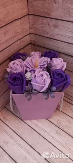 Букет из мыльных роз