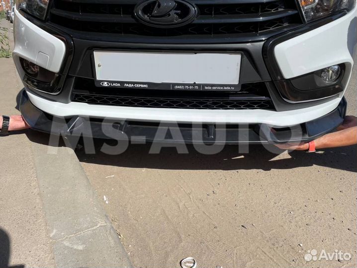 Губа на бампер веста тюнинг