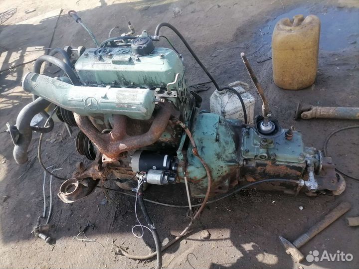 Двигатель мерседес Ом364 отмасферник с кпп