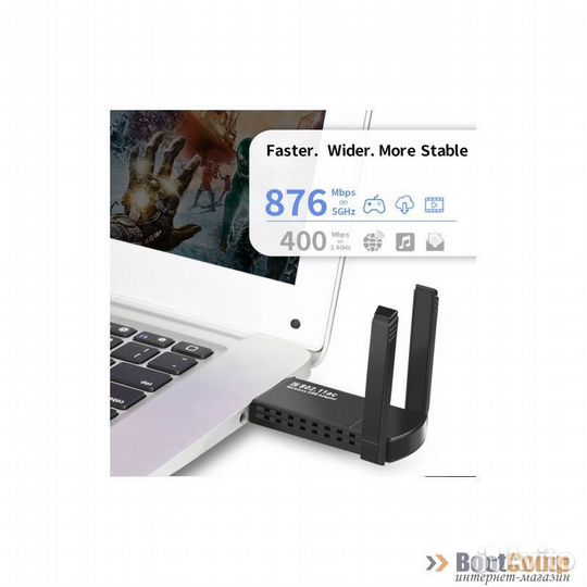 Беспроводной USB 3.0 адаптер Wi-Fi KS-is KS-530 AC