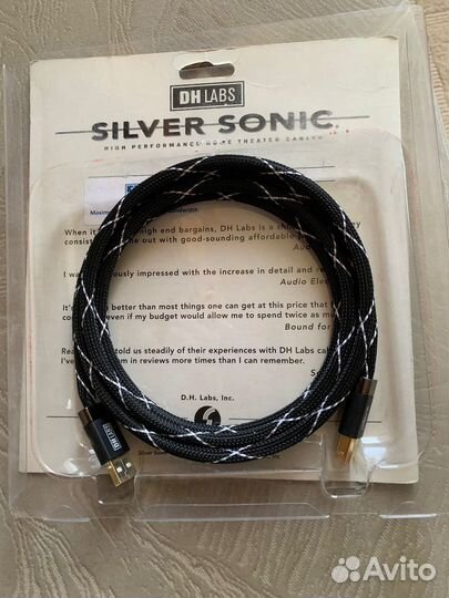 Кабель USB DH labs silver sonic A/B