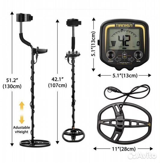 Металлоискатель tianxun-tx850+пинпоинт+наушники