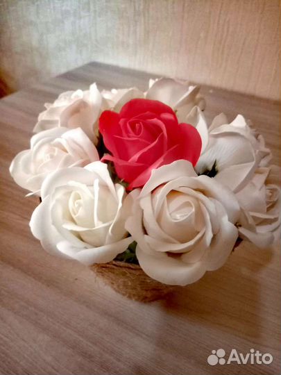 Букет из мыльных роз