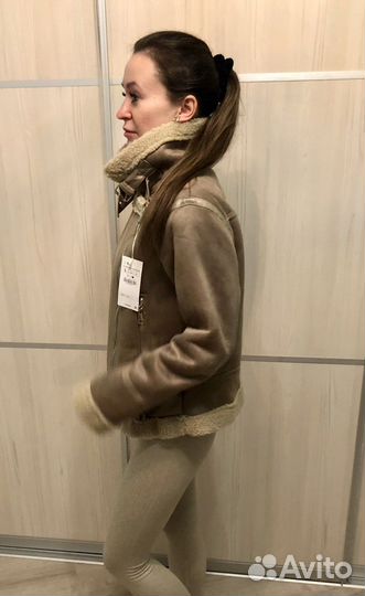 Куртка дубленка женская демисезонная новая L