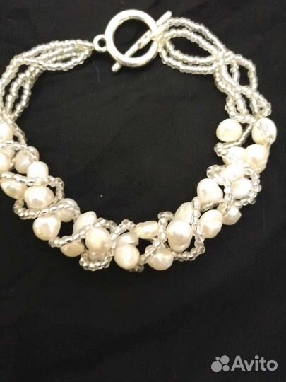 Комплект с натуральным жемчугом