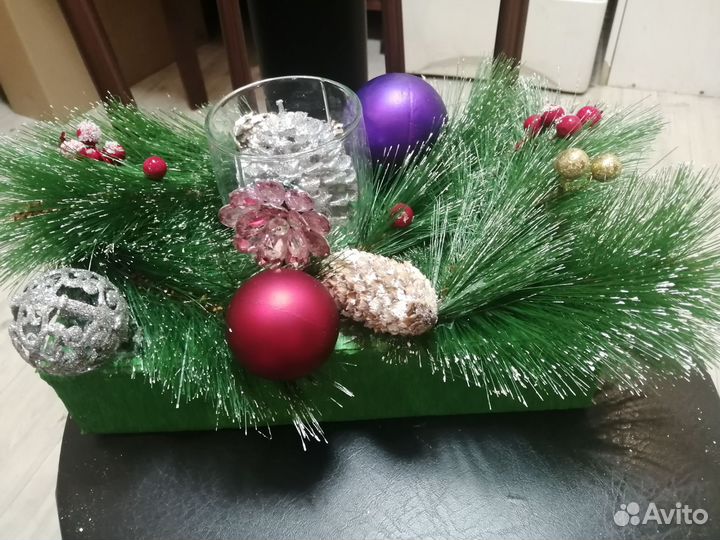 Новогодний декор свеча