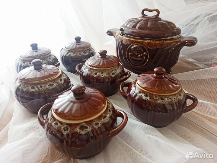 Керамические горшки супница