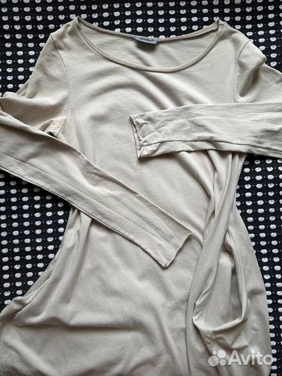 Платье трикотажное бохо бежевое Мama B XS S 42