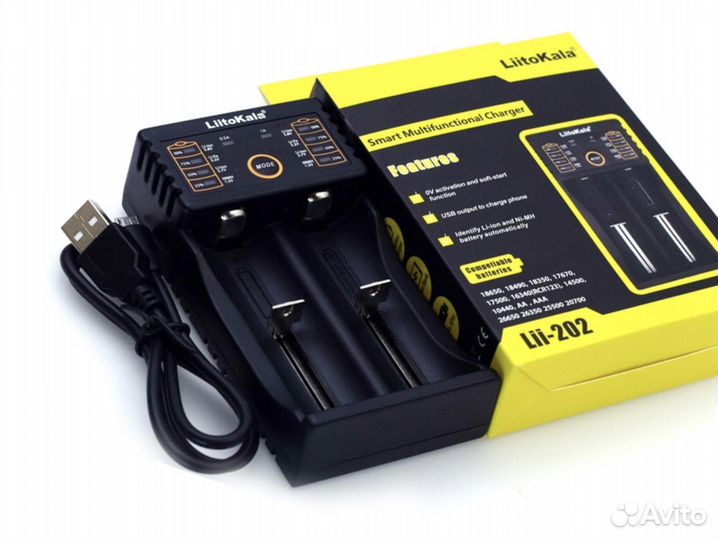 Зарядное устройство Litokala на 2 слота для 18650