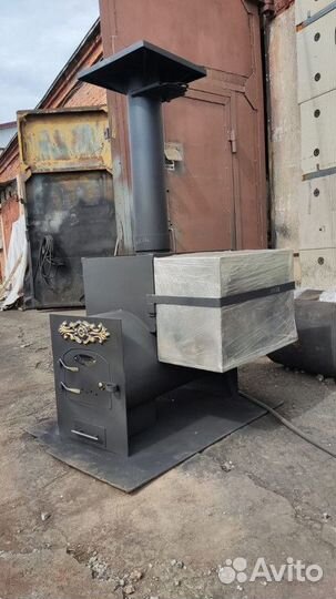 Банная печь Эконом 700 мм с выносом 810x430x750