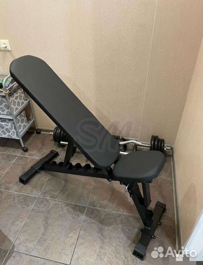 Скамья для жима лежа, черная