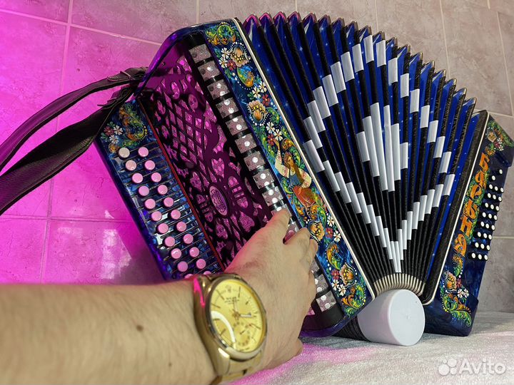 Гармонь Барыня 4-х голосая Роспись Отдушник